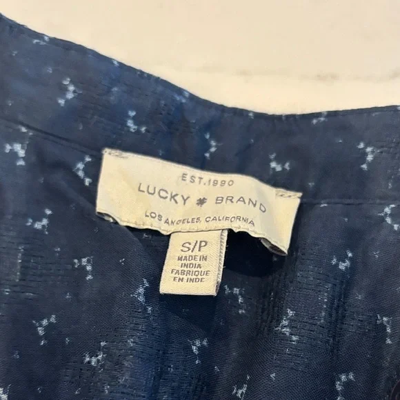 Lucky Brand Dark Blue Blouse with White Accents - Picture 3 of 8